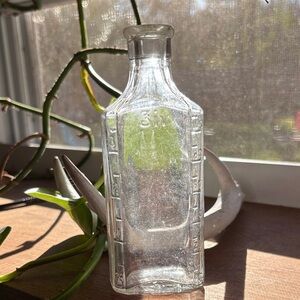 Vintage Clear Glass Bottle
